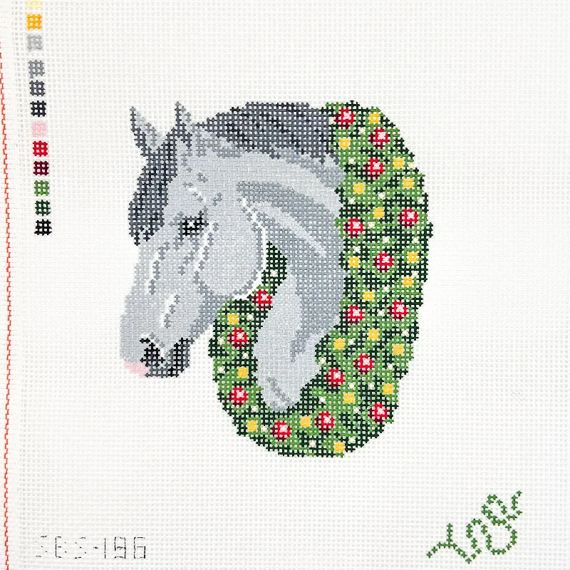 Gray Christmas Horse