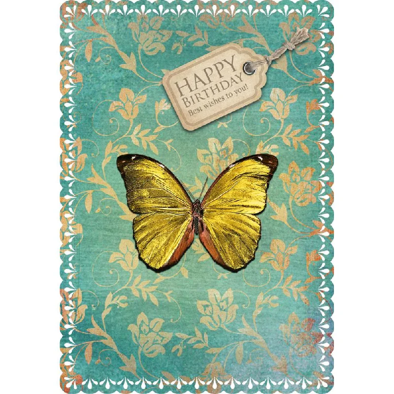 Happy Birthday butterfly Card by Gespansterwald GmbH