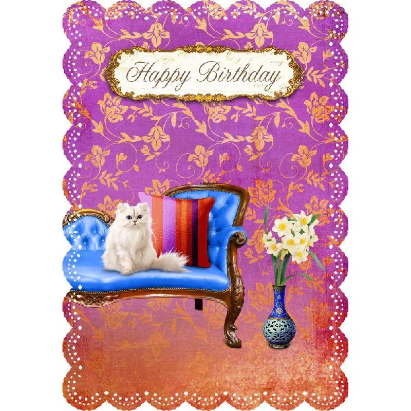 Happy Birthday cat Card by Gespansterwald GmbH