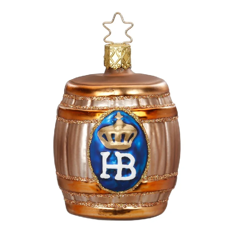 HB Beer Keg Ornament by Inge Glas of Germany