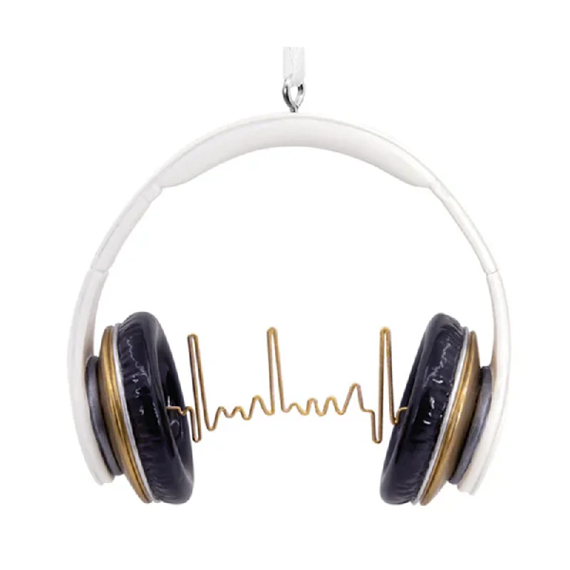 Headphones Ornament with Sound Wave