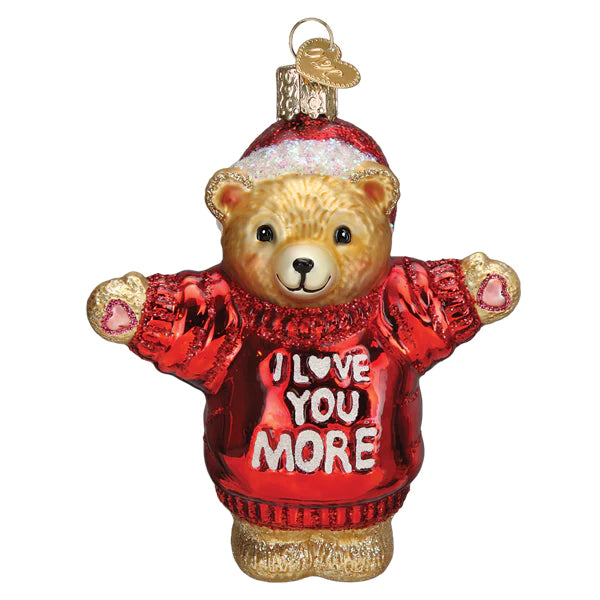 I Love You More Bear Ornament - Old World Christmas