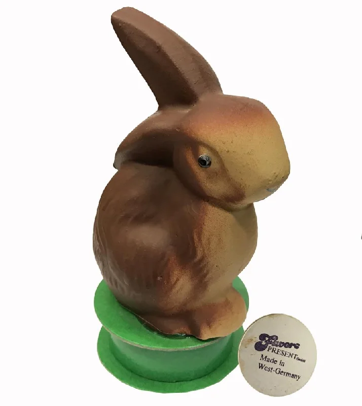 Crouching Bunny on candy box, W.Germany by Favore Present GmbH