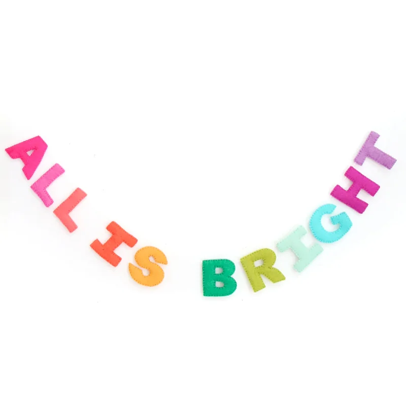 ALL IS BRIGHT Felt Holiday Garland