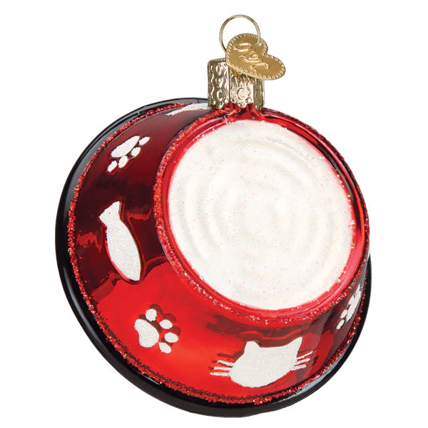 Kitty Bowl Ornament - Old World Christmas