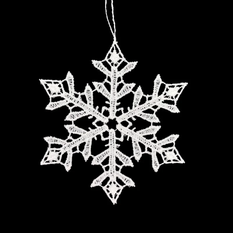 Lace Snowstar Snowflake Ornament by StiVoTex Vogel