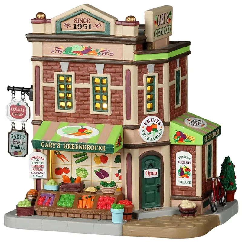 Lemax Caddington Village Lighted Building: Gary's Greengrocer #25886