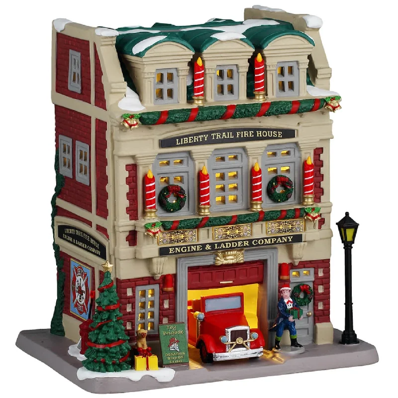 NEW 2024 Lemax Caddington Village Lighted Building: Liberty Trail Fire House #45273