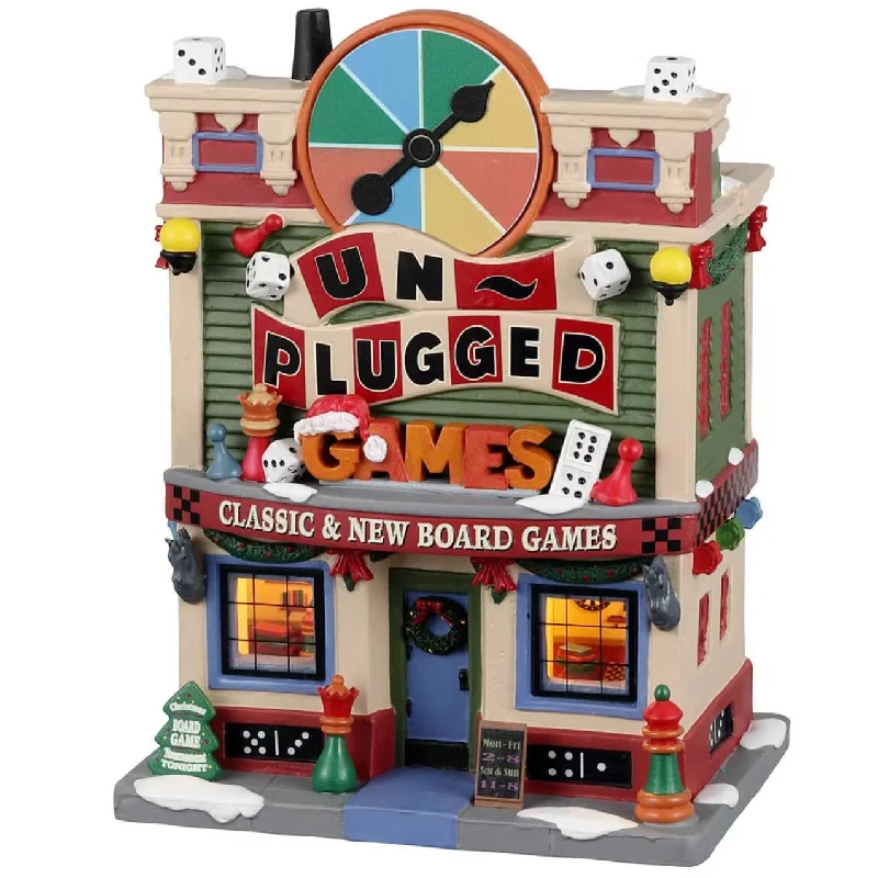 Lemax Caddington Village Lighted Building: Unplugged Games #25894