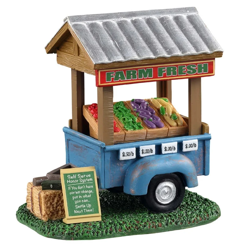 Lemax Harvest Crossing Table Piece: Farm Fresh Vegetable Trailer #13565