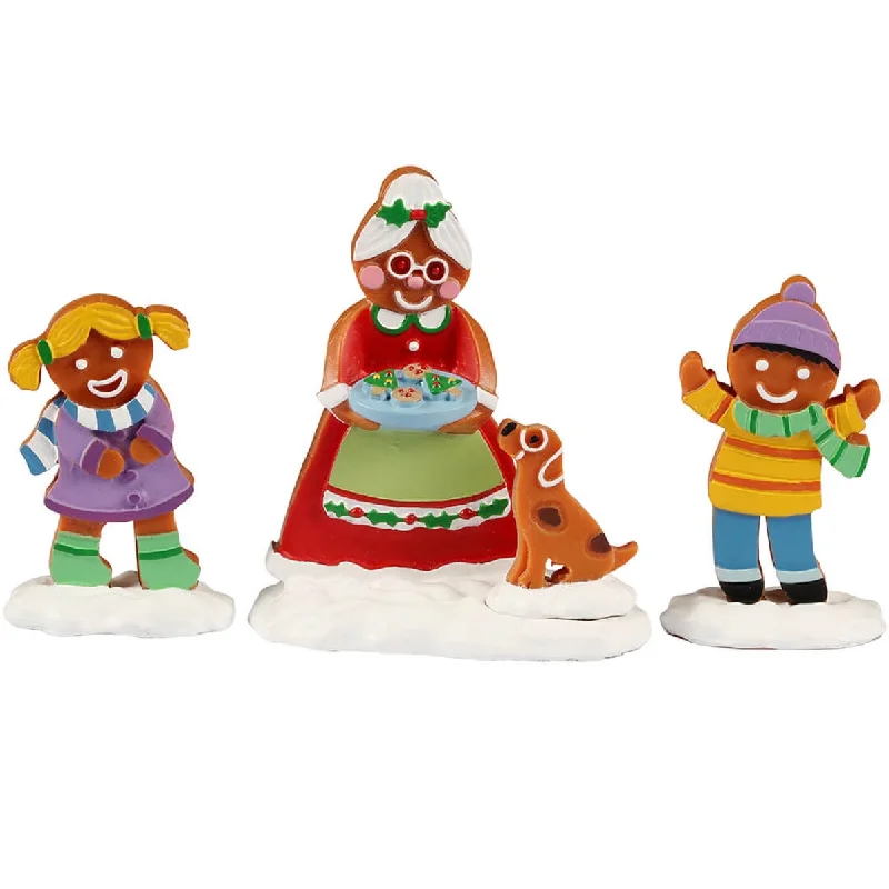 Lemax Sugar N Spice Figurines: Mrs. Claus and Cookies, Set of 3 #22159