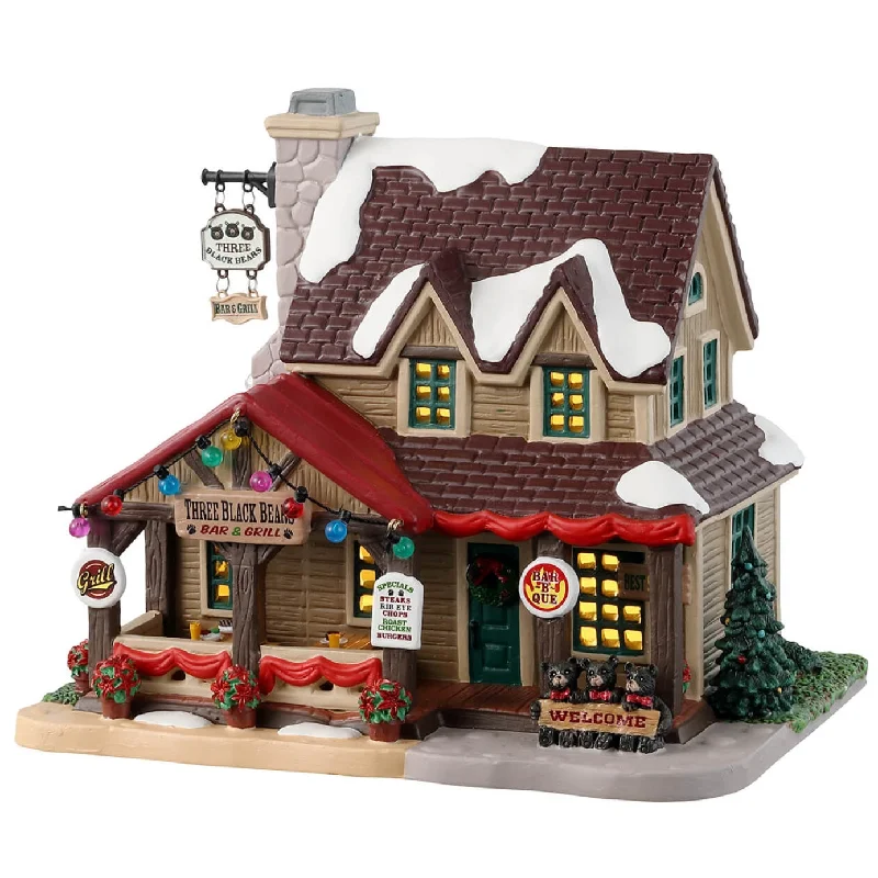 NEW 2024 Lemax Vail Village Lighted Building: Three Black Bears Bar & Grill #35078