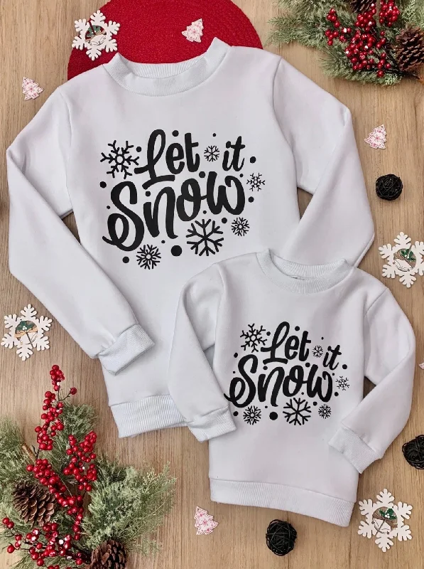 Mommy and Me Let It Snow Pullover Sweater