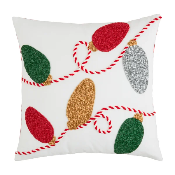 LIGHTS BEADED PILLOW BY MUD PIE