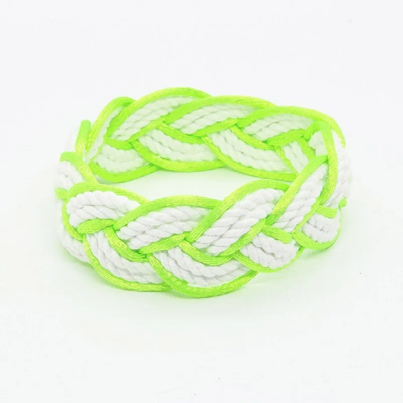 Lime Sailor Bracelet Satin Outline