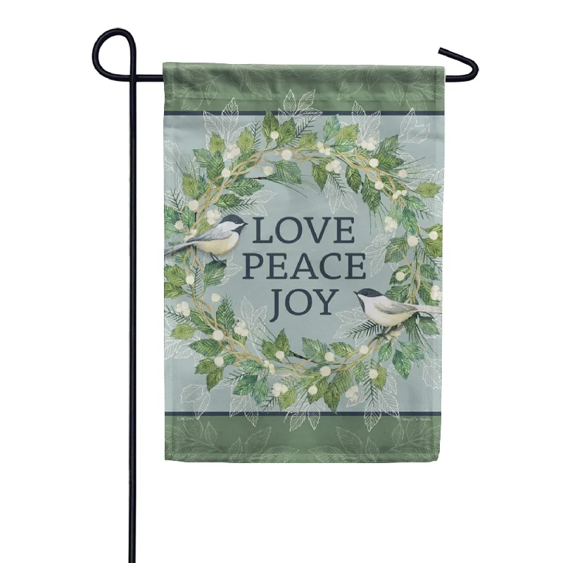 Love Peace Joy Garden Flag