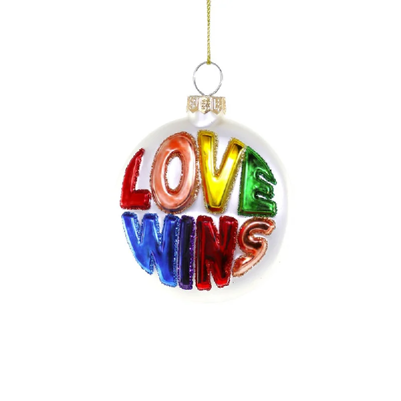 Love Wins Ornament 3"