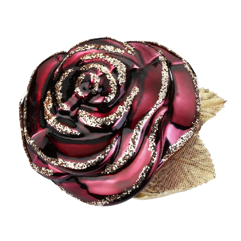 Maroon Clip on Rose by Inge Glas of Germany