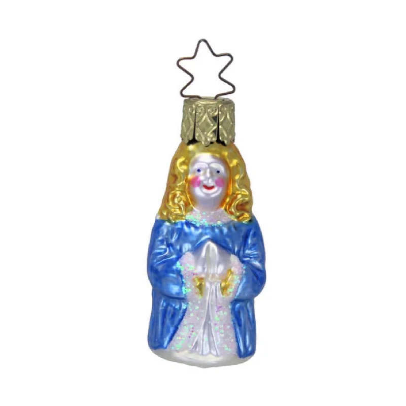 Mini Blue Angel Ornament by Inge Glas of Germany