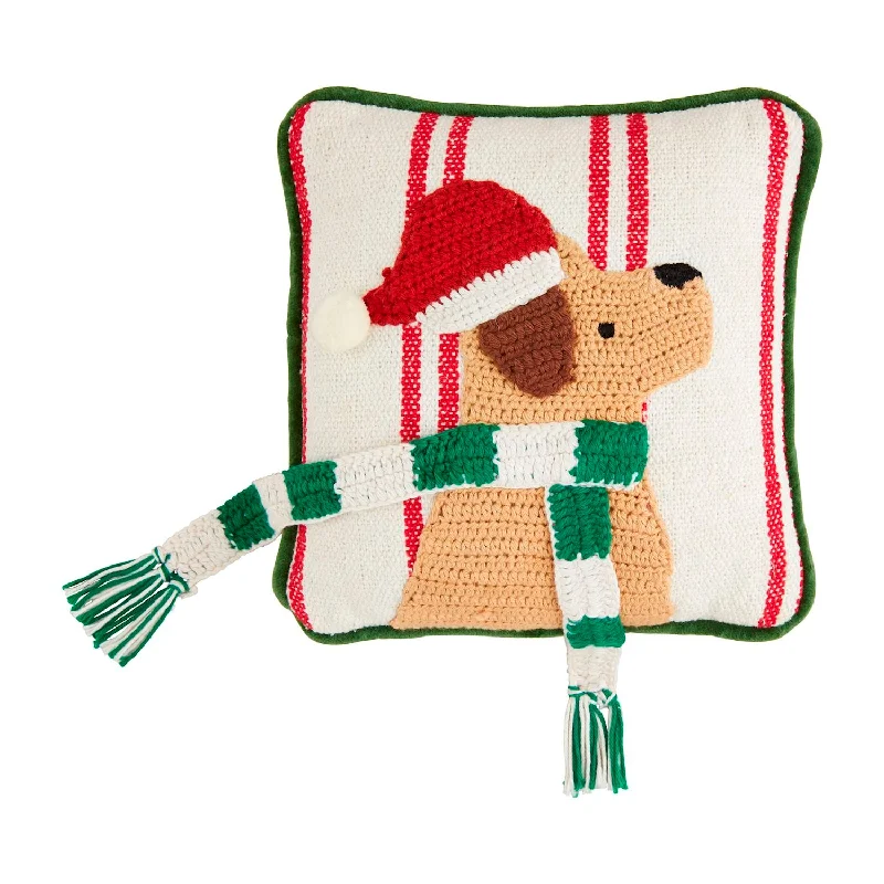 MINI CROCHET CHRISTMAS DOG PILLOW - 3 STYLES BY MUD PIE