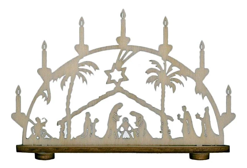 Mini Nativity Schwibbogen by Lenk and Sohn