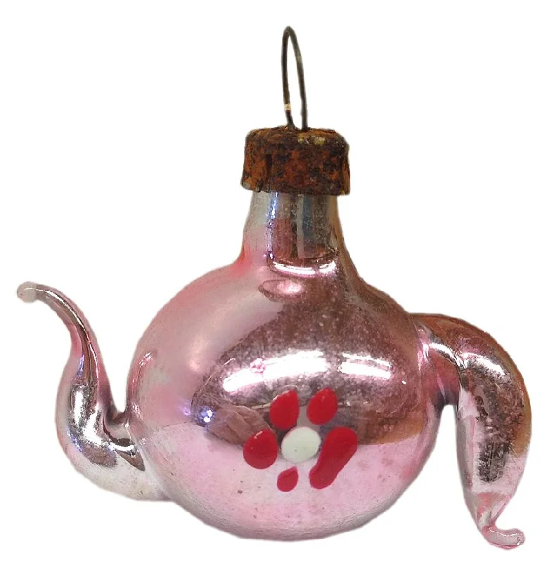 Mini Pink Teapot Antique Style Ornament by Nostalgie