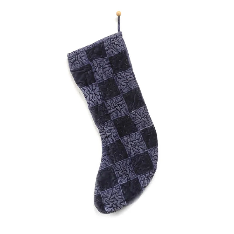 Navy Checkmate Stocking