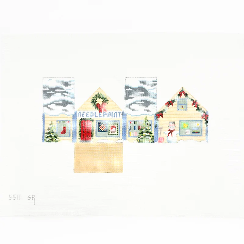 Needlepoint 3D Mini House