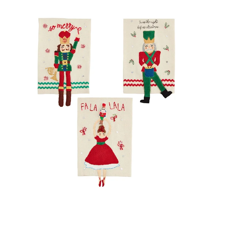 NUTCRACKER DANGLE LEG TOWELS BY MUD PIE