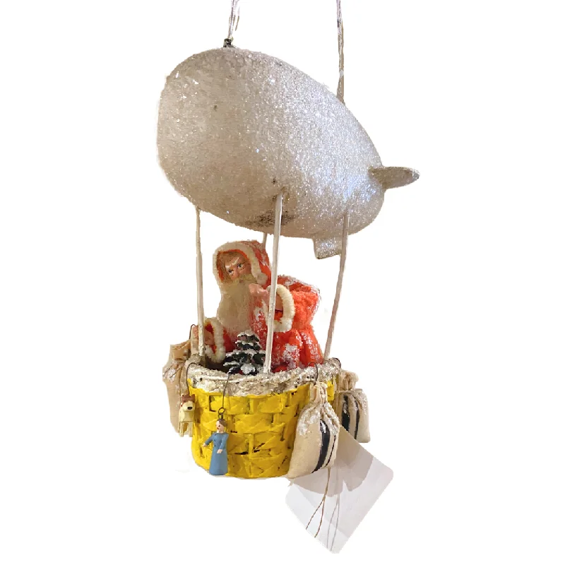 One of Kind Santa in Zeppelin Paper Mache Figurine by Werner Brauer in Hannover