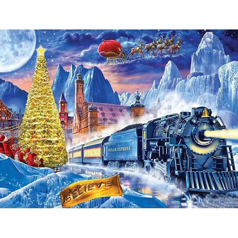 Paint By Number Hop Aboard the Polar Express