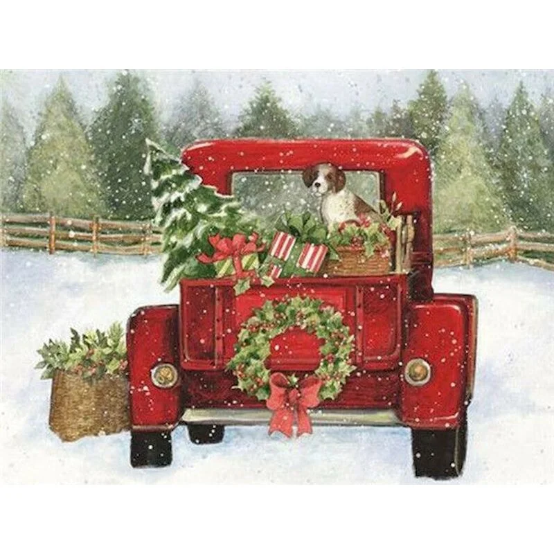 Paint by Number Christmas Truck