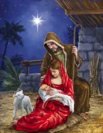 Paint by Number Manger Miracle Nativity Scene