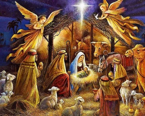 Paint by Number Precious Savior Nativity Scene