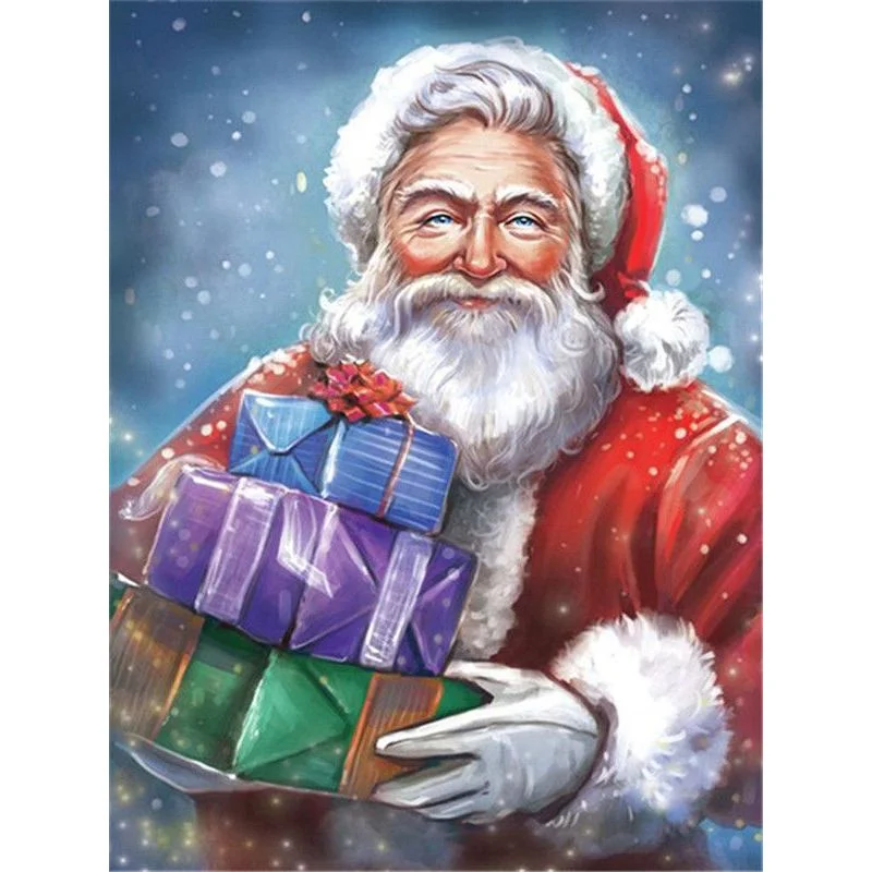 Paint By Number Santa With Gifts