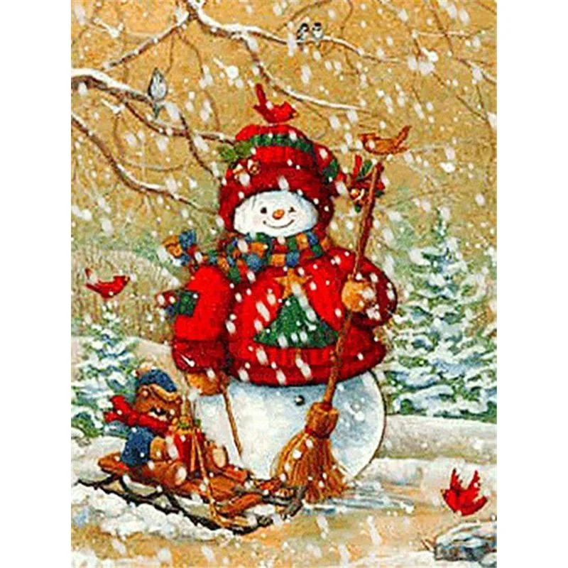 Paint By Number Snowman in Sweater