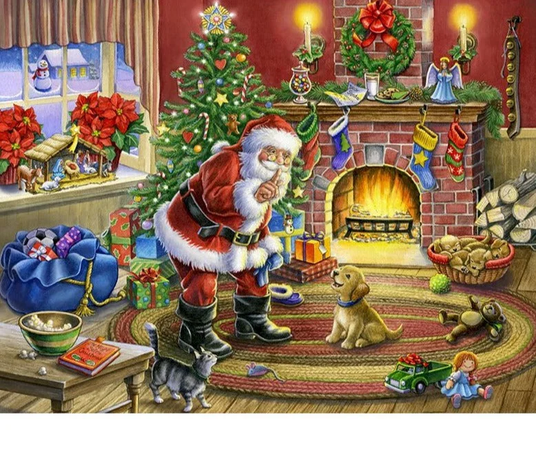 Paint By Numbers Santa Claus And Dog