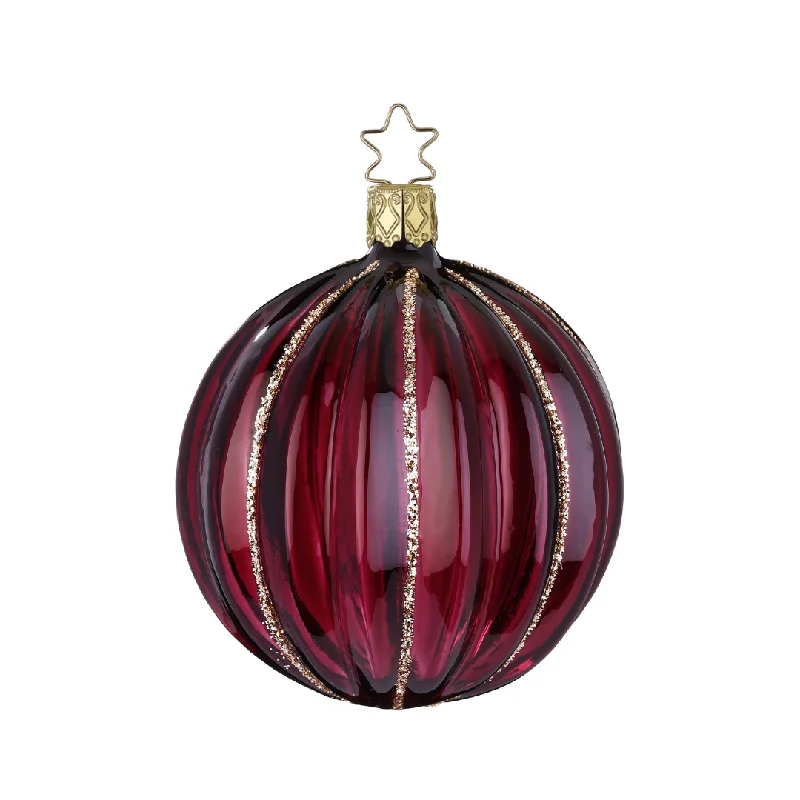 Phantasy Ball, aubergine, 3.8" by Inge Glas of Germany