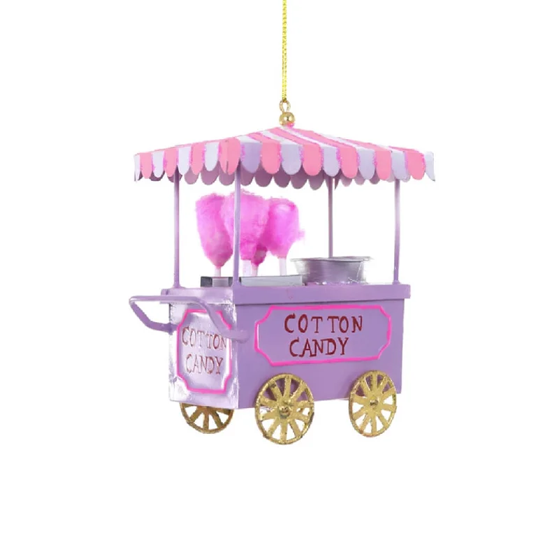 Pink Cotton Candy Cart Ornament 5"