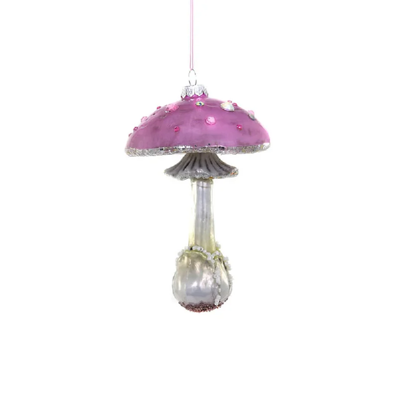 Pink Frostfield Mushroom Ornament 5.5"