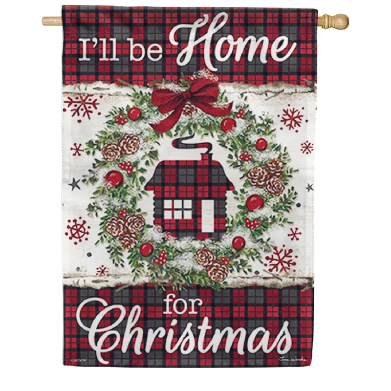 Plaid Cabin House Flag