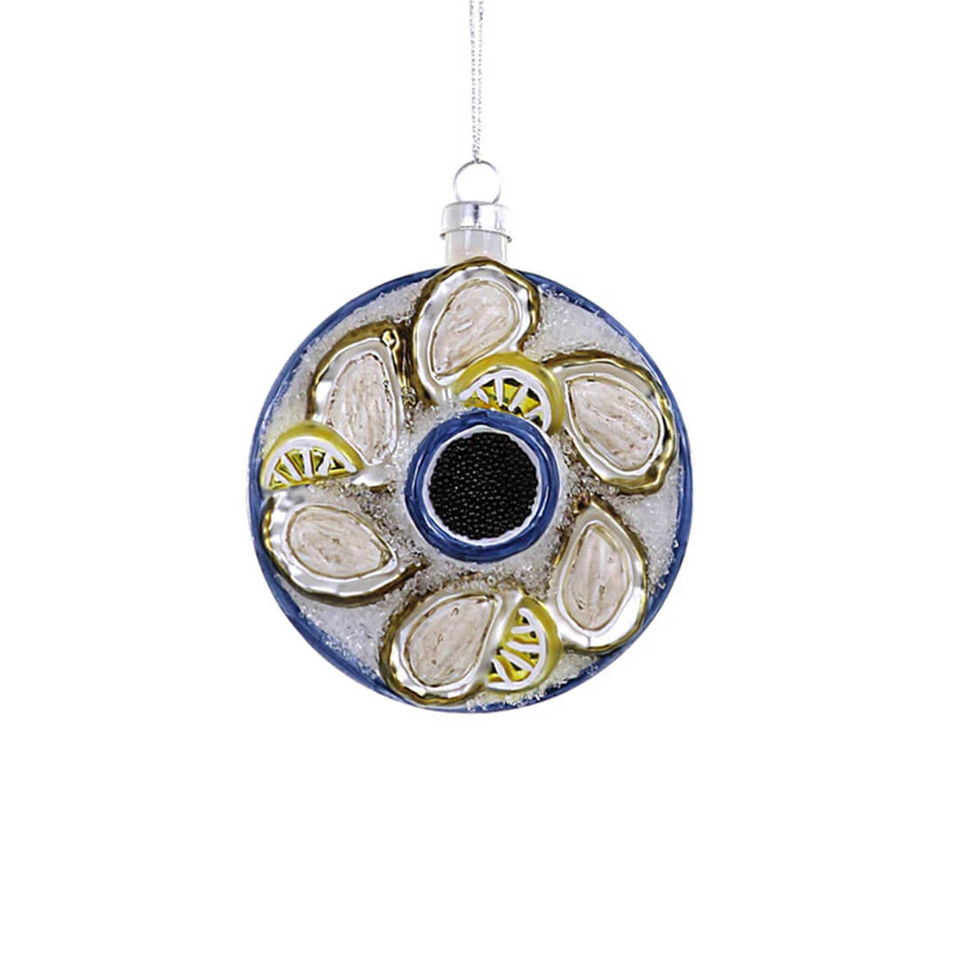 Plated Oyster Ornament 3.75"