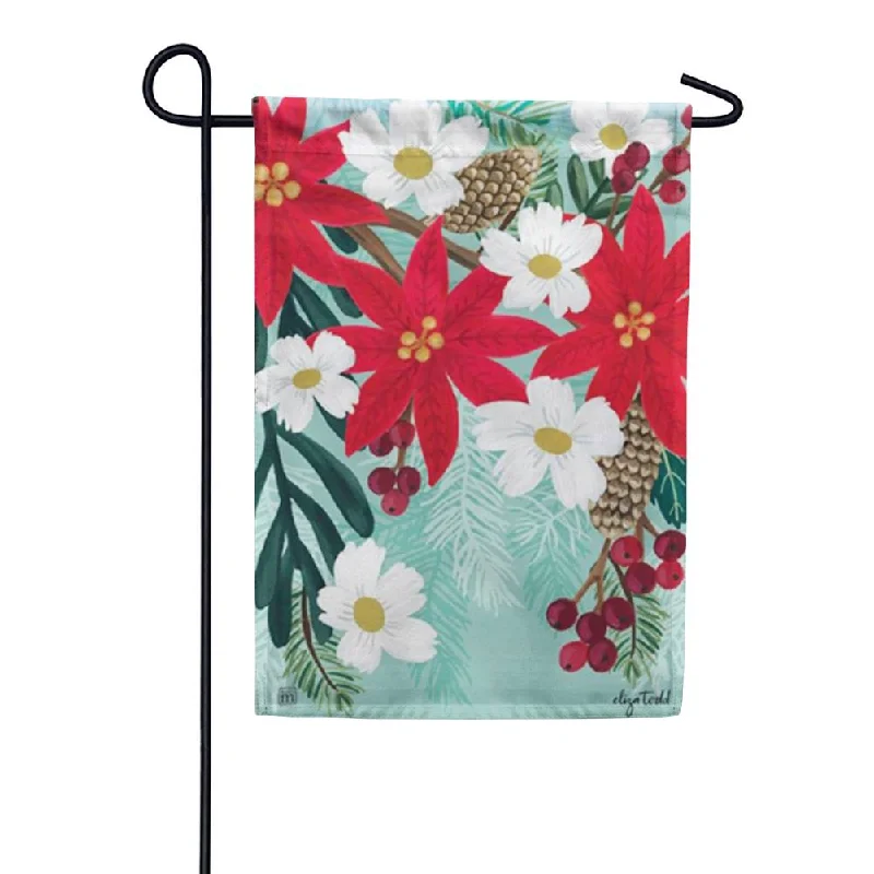 Poinsettia Bloom Garden Flag