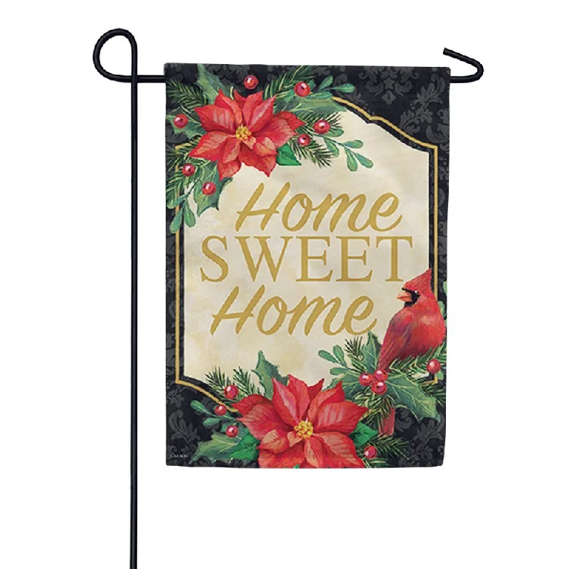 Poinsettia Cardinal Garden Flag