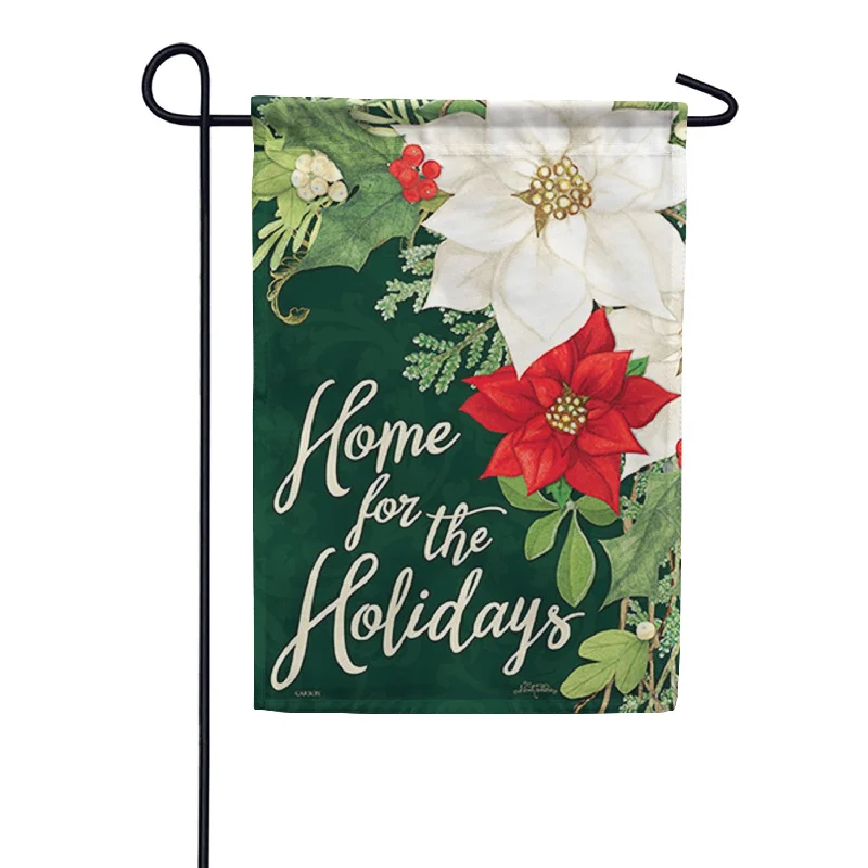 Poinsettia Holidays Garden Flag