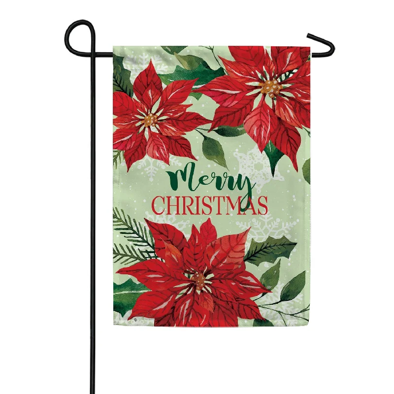 Poinsettia Trio Garden Flag