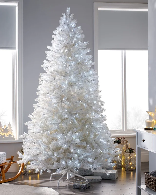 Pre-Lit Mixed Pine White Christmas Tree, 10 ft