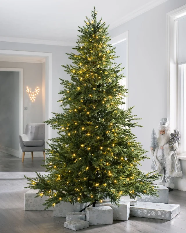 Pre-Lit Traditional Fir Multi-Function Christmas Tree, 10 ft