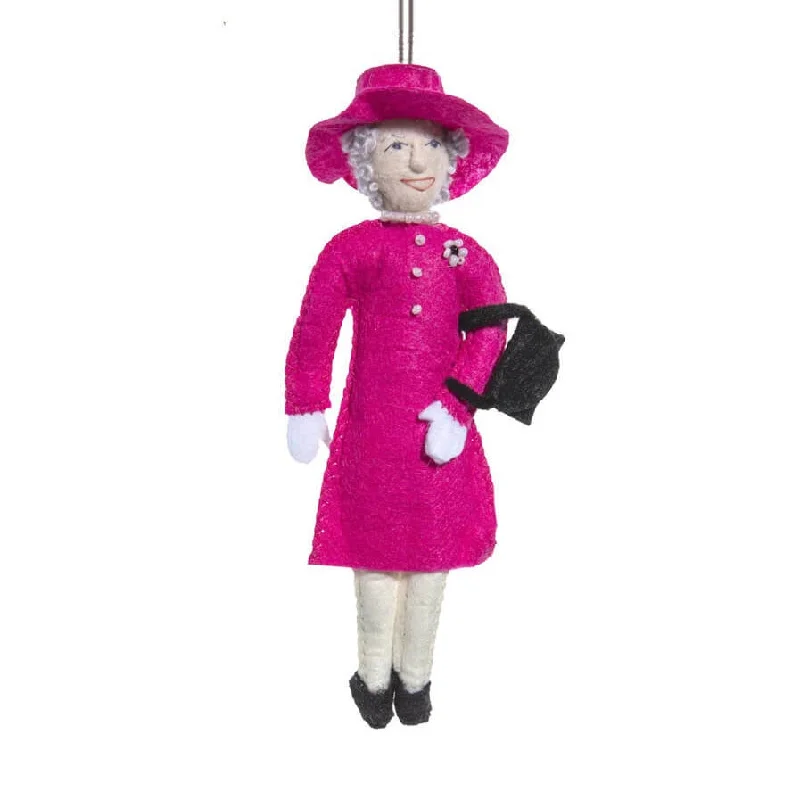 Queen Elizabeth with Magenta Dress Ornament