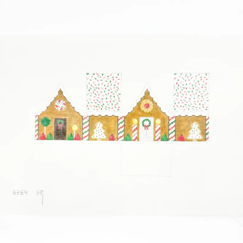 Red and Green Sprinkles Roof 3D Gingerbread House